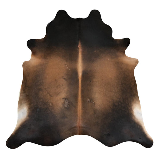 Natural Brazilian Cowhide Rug -  Mocha, Espresso & Ivory