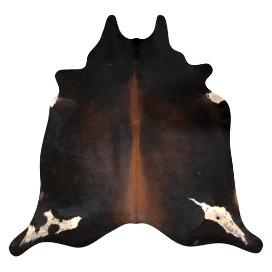 Natural Brazilian Cowhide Rug -  Espresso, Mocha & Ivory