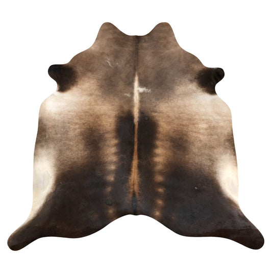Natural Brazilian Cowhide Rug -  Chocolate, Caramel & Ivory