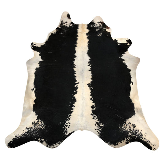 Natural Brazilian Cowhide Rug -  Espresso & Ivory
