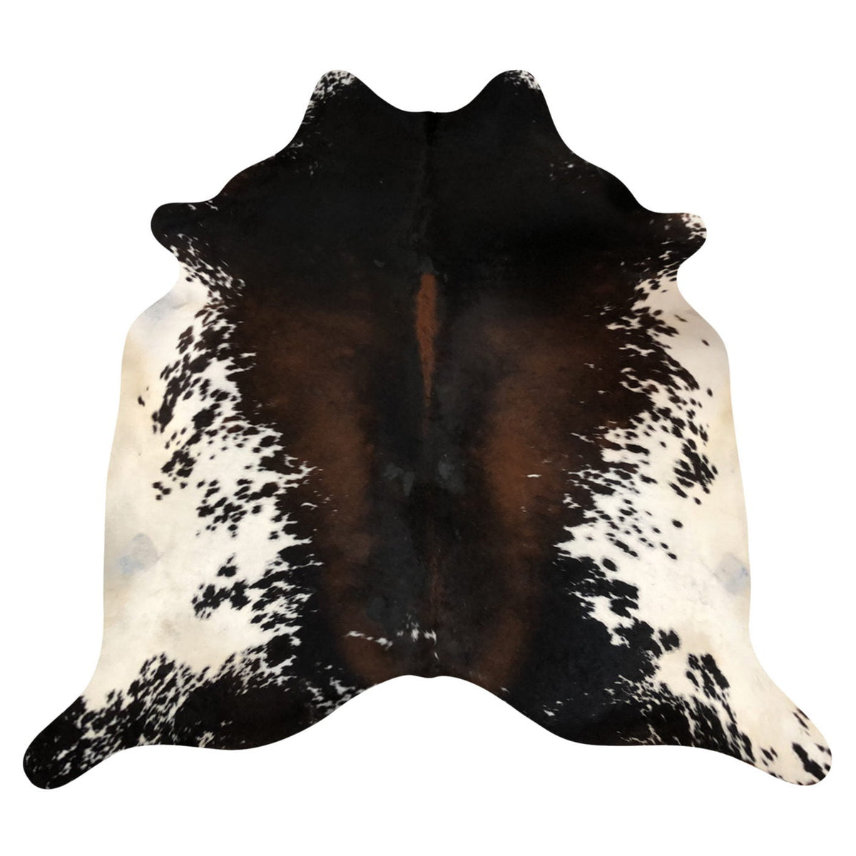Natural Brazilian Cowhide Rug -  Espresso, Mocha & Ivory