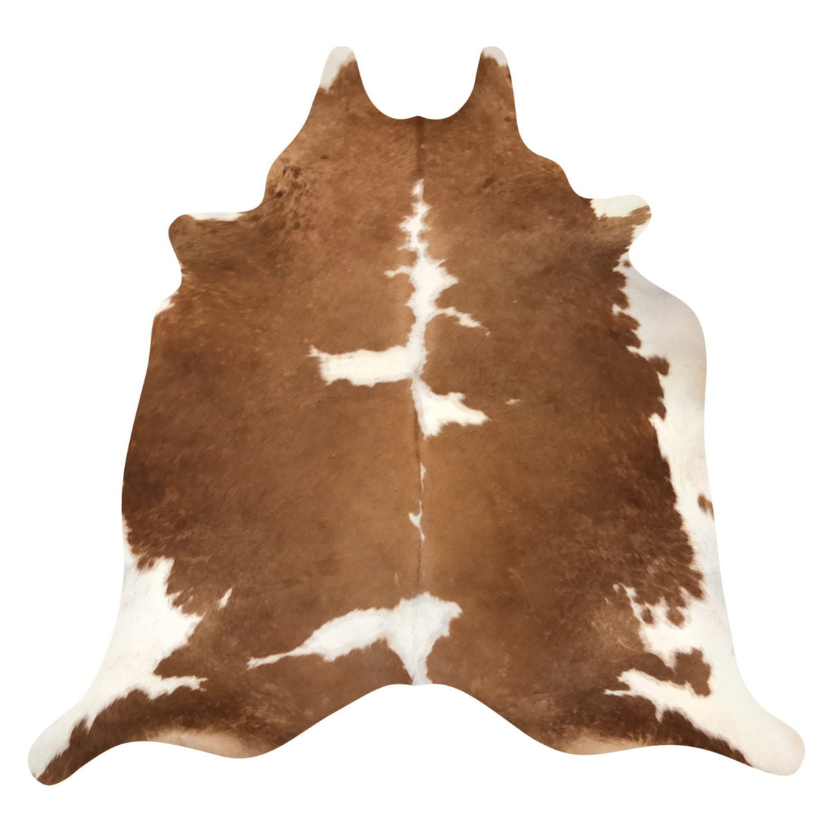 Natural Brazilian Cowhide Rug -  Mocha & Ivory