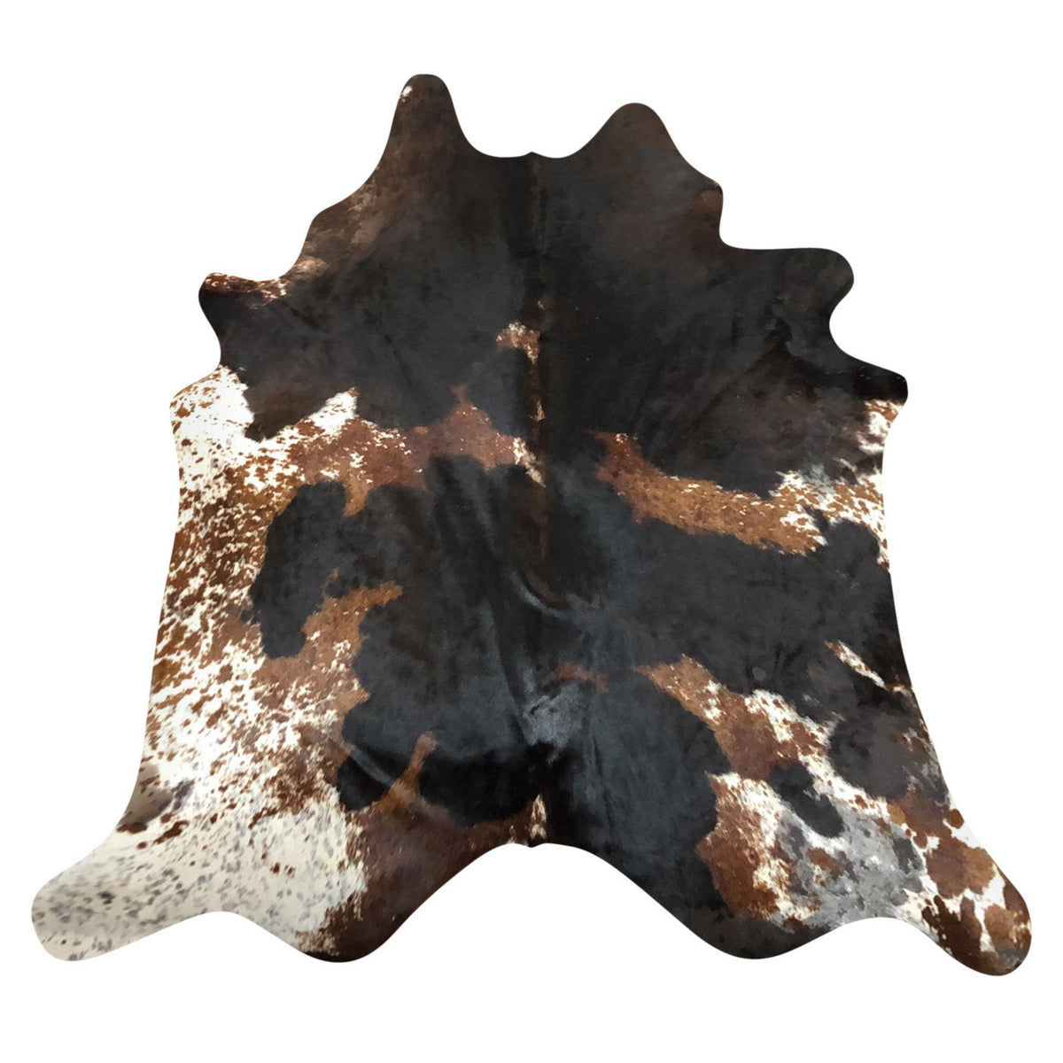 Natural Brazilian Cowhide Rug -  Espresso, Mocha & Ivory