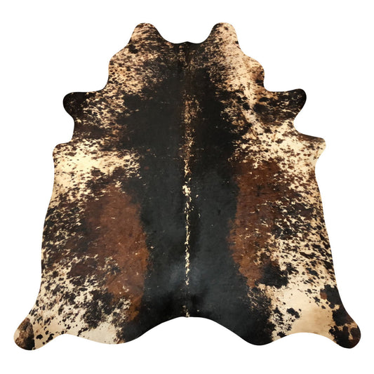 Natural Brazilian Cowhide Rug -  Espresso, Ivory & Mocha