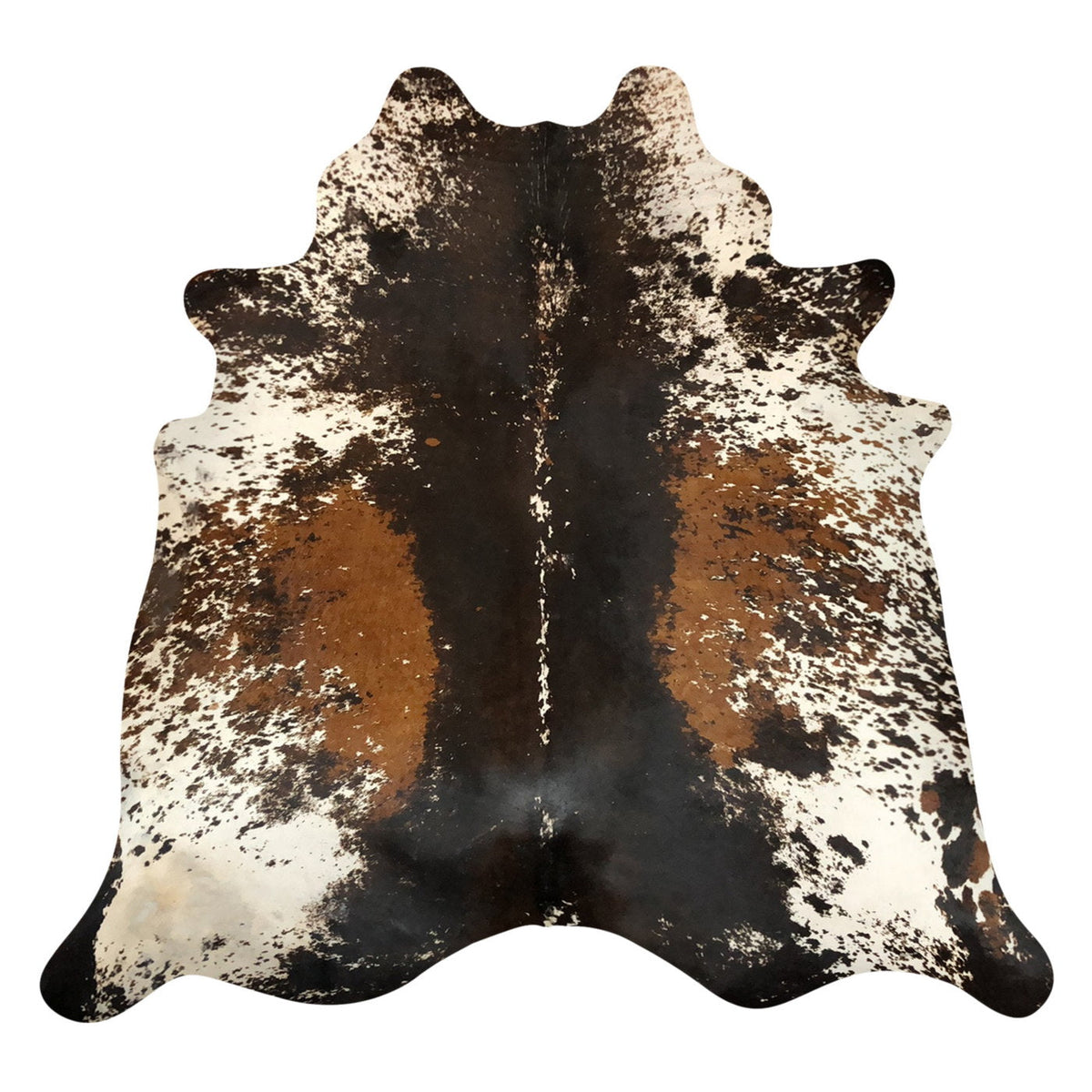 Natural Brazilian Cowhide Rug -  Espresso, Ivory & Mocha