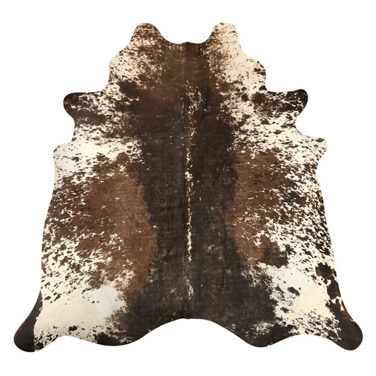 Natural Brazilian Cowhide Rug -  Espresso, Ivory & Chocolate