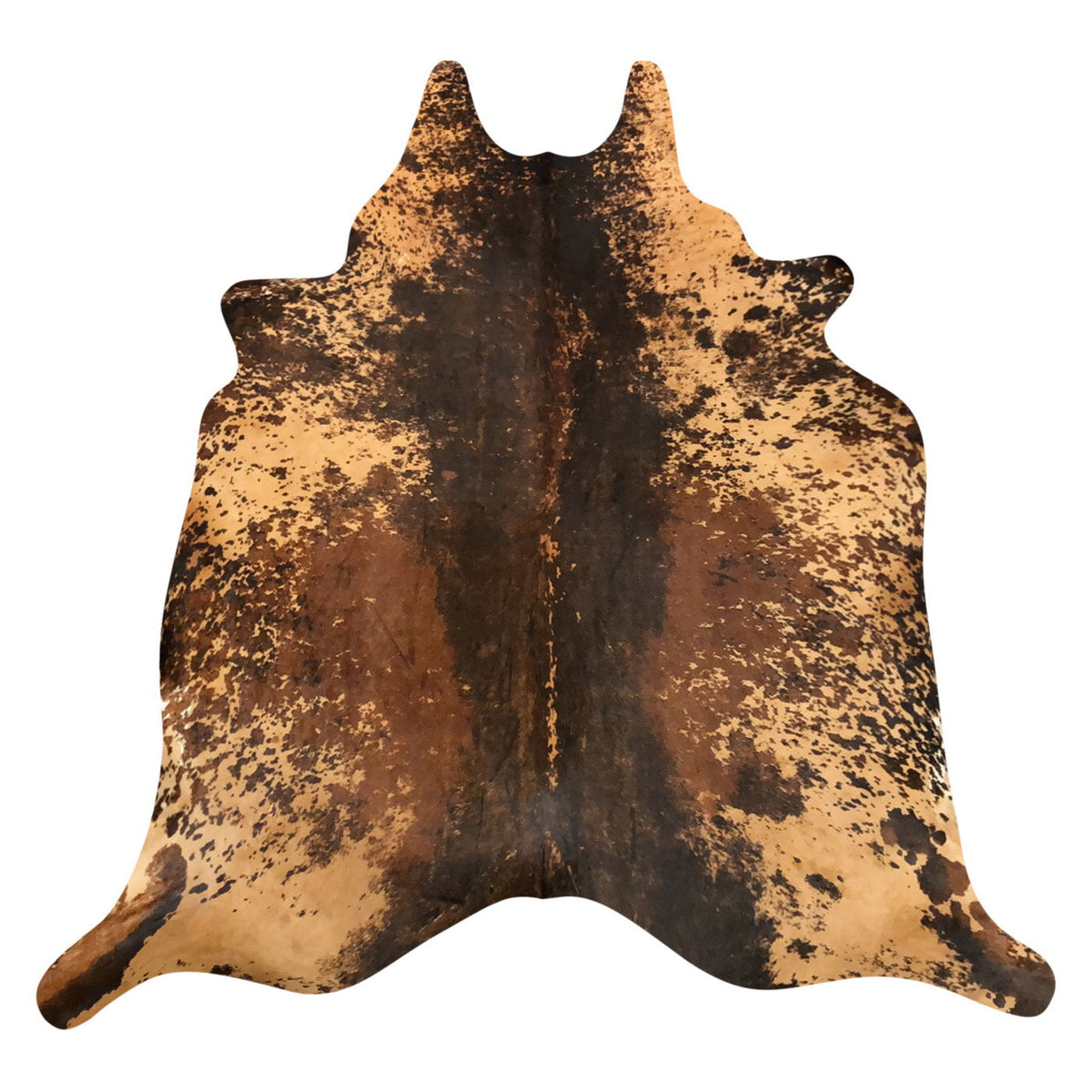 Natural Brazilian Cowhide Rug -  Espresso, Caramel & Mocha
