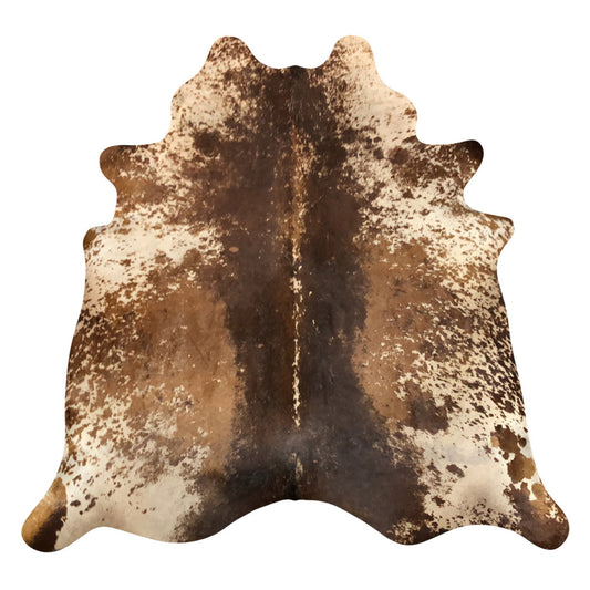 Natural Brazilian Cowhide Rug -  Espresso, Ivory & Caramel