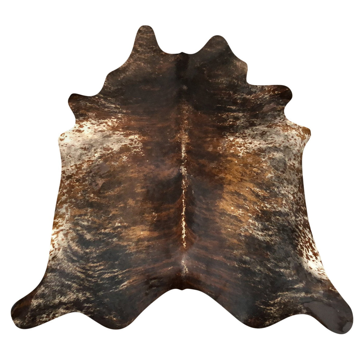 Natural Brazilian Cowhide Rug -  Espresso, Mocha & Ivory