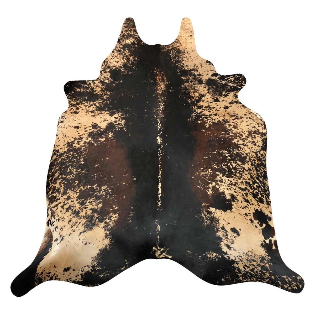 Natural Brazilian Cowhide Rug -  Espresso, Beige & Chocolate