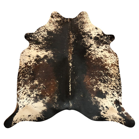 Natural Brazilian Cowhide Rug -  Espresso, Ivory & Chocolate