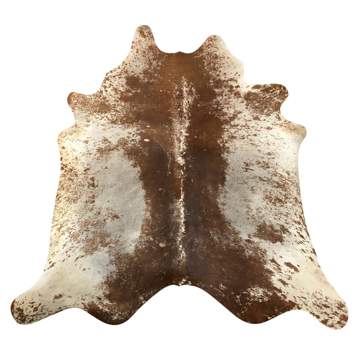 Natural Brazilian Cowhide Rug -  Mocha & Ivory