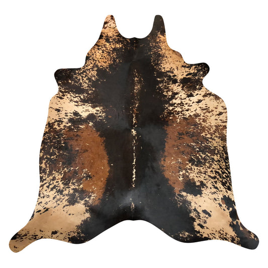 Natural Brazilian Cowhide Rug -  Espresso, Beige & Mocha