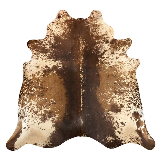 Natural Brazilian Cowhide Rug -  Chocolate, Beige & Caramel