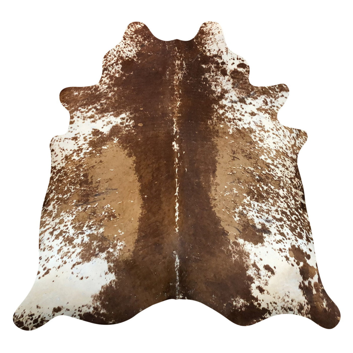 Natural Brazilian Cowhide Rug -  Chocolate, Ivory & Caramel