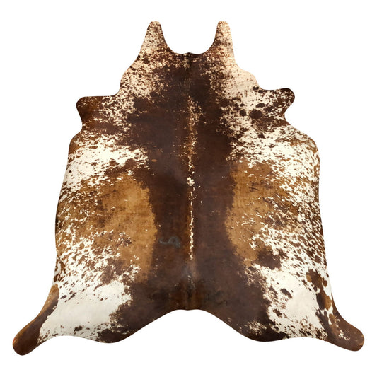 Natural Brazilian Cowhide Rug -  Chocolate, Ivory & Caramel