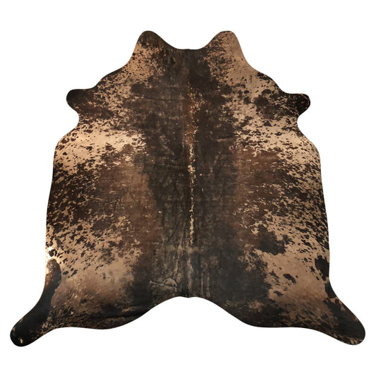Natural Brazilian Cowhide Rug -  Espresso, Caramel & Chocolate
