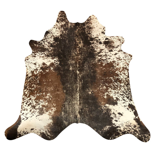 Natural Brazilian Cowhide Rug -  Espresso, Ivory & Chocolate