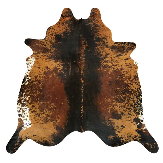 Natural Brazilian Cowhide Rug -  Espresso, Caramel & Mocha