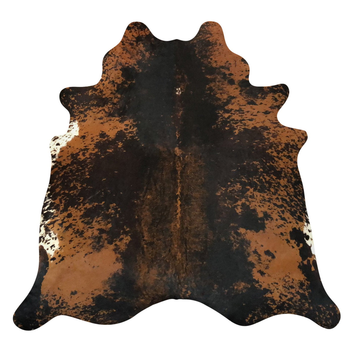 Natural Brazilian Cowhide Rug -  Espresso, Mocha & Ivory