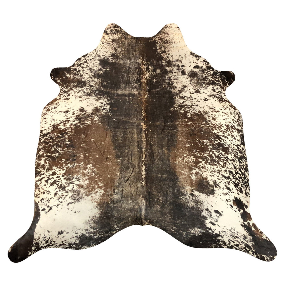 Natural Brazilian Cowhide Rug -  Espresso, Ivory & Chocolate