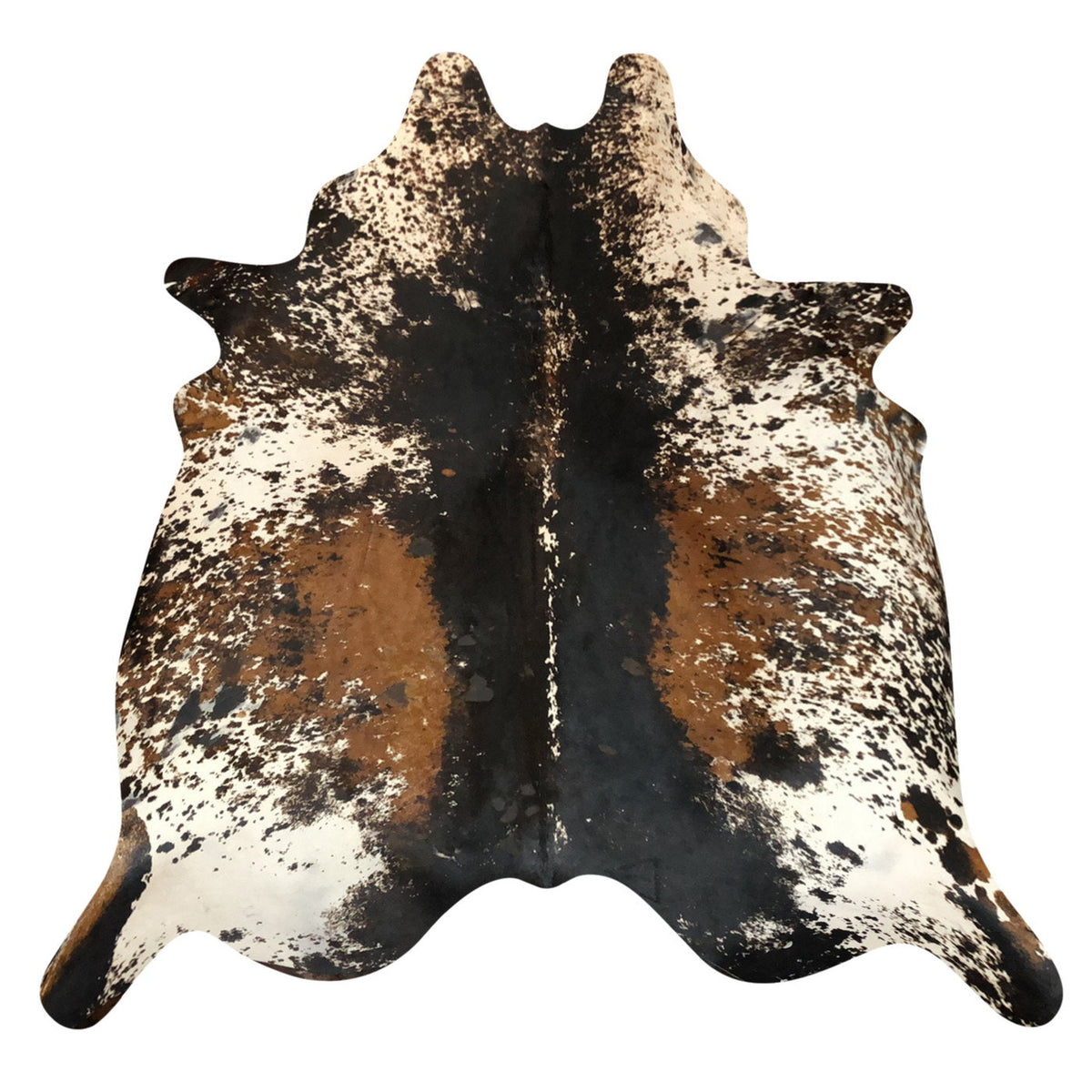 Natural Brazilian Cowhide Rug -  Espresso, Ivory & Mocha