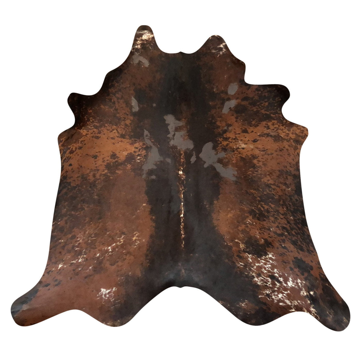 Natural Brazilian Cowhide Rug -  Mocha, Espresso & Ivory