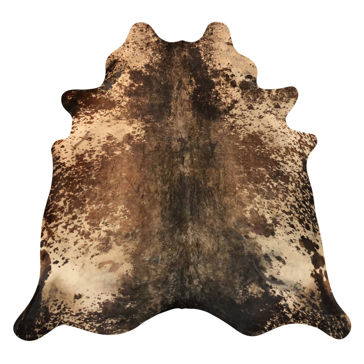Natural Brazilian Cowhide Rug -  Espresso, Beige & Mocha