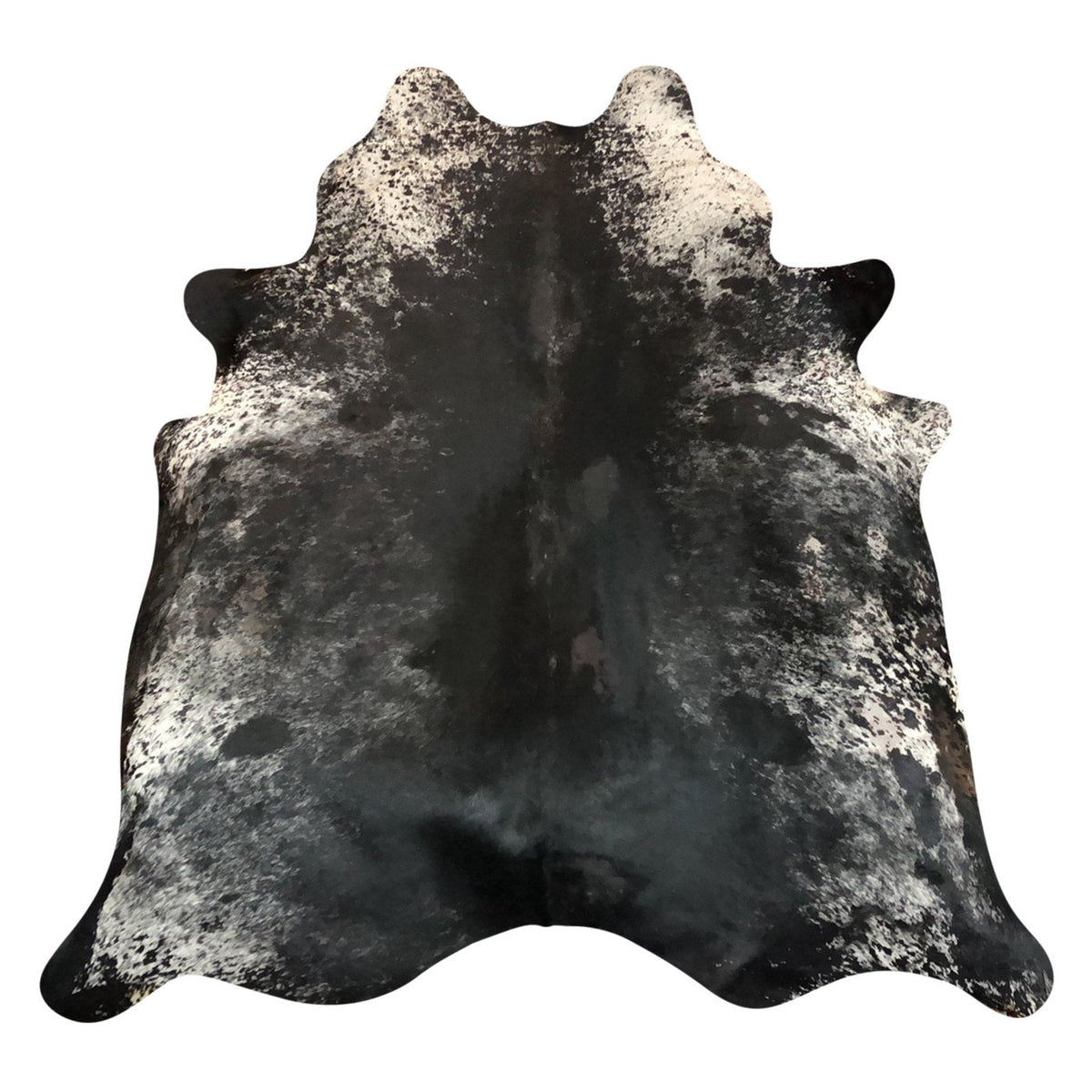 Natural Brazilian Cowhide Rug -  Espresso & Ivory