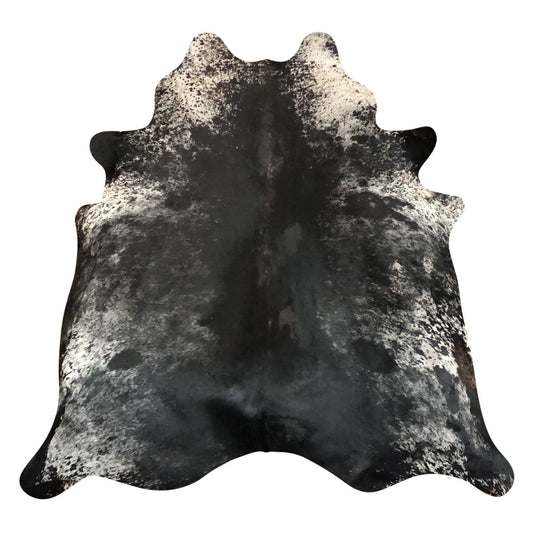 Natural Brazilian Cowhide Rug -  Espresso & Ivory