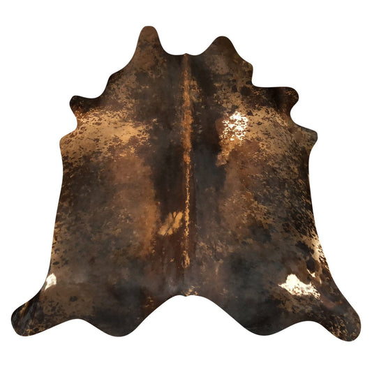 Natural Brazilian Cowhide Rug -  Mocha, Espresso & Ivory