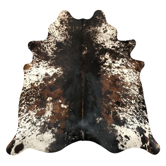 Natural Brazilian Cowhide Rug -  Espresso, Ivory & Mocha