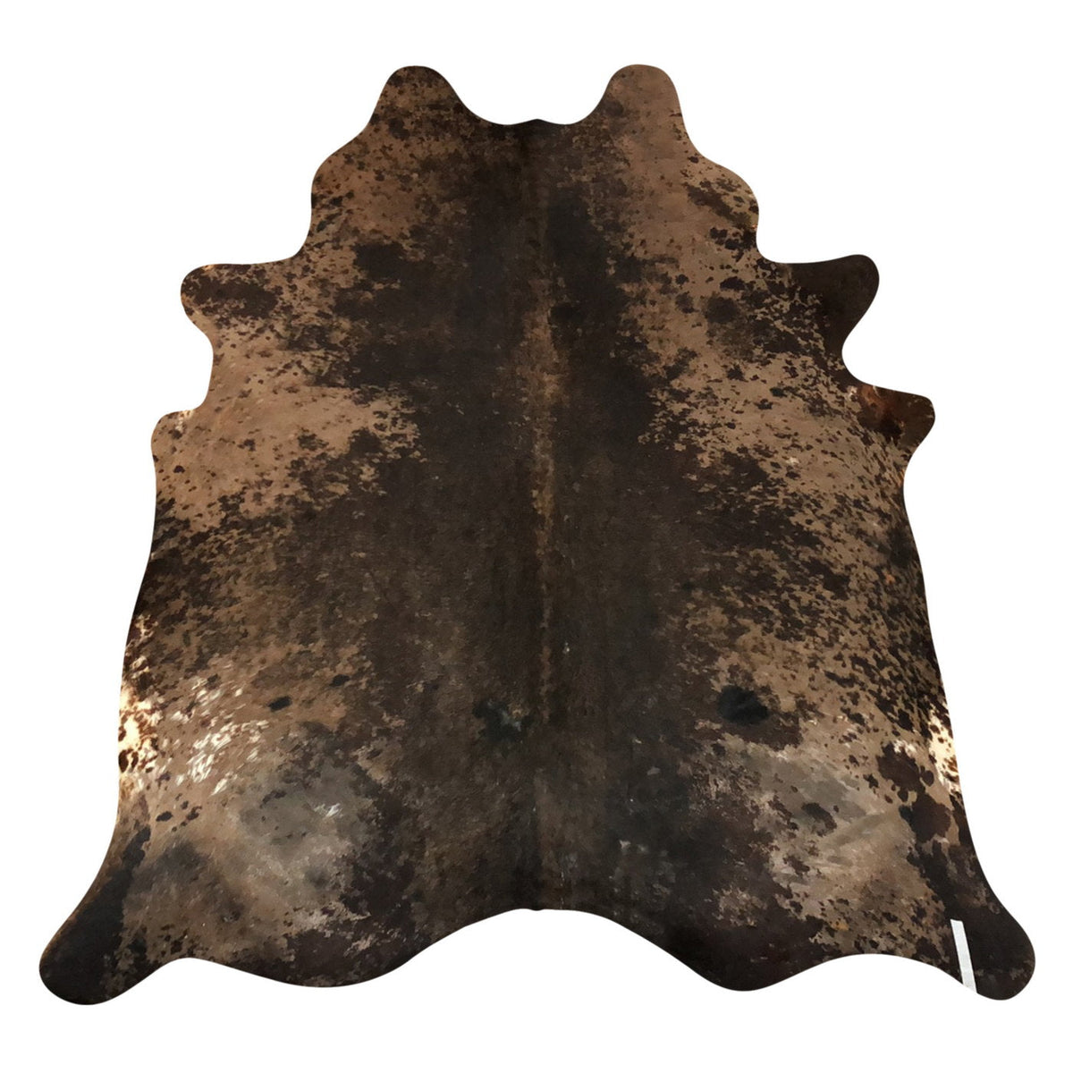 Natural Brazilian Cowhide Rug -  Espresso, Caramel & Ivory