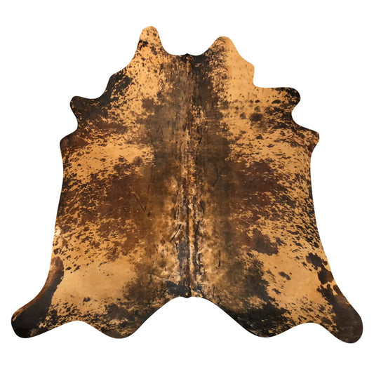 Natural Brazilian Cowhide Rug -  Espresso & Caramel