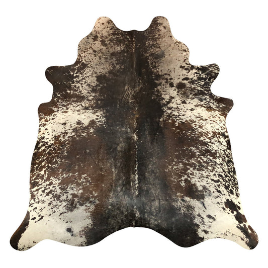 Natural Brazilian Cowhide Rug -  Espresso, Ivory & Chocolate
