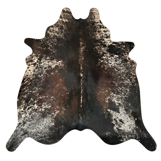 Natural Brazilian Cowhide Rug -  Espresso, Mocha & Ivory