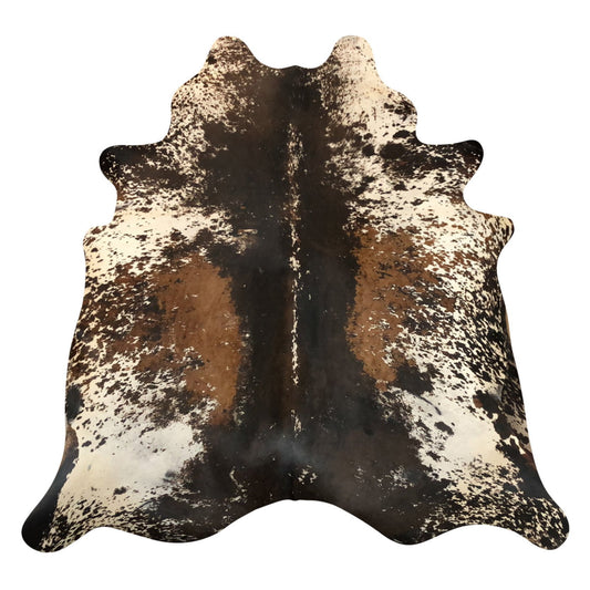 Natural Brazilian Cowhide Rug -  Espresso, Ivory & Mocha