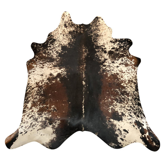 Natural Brazilian Cowhide Rug -  Espresso, Ivory & Mocha