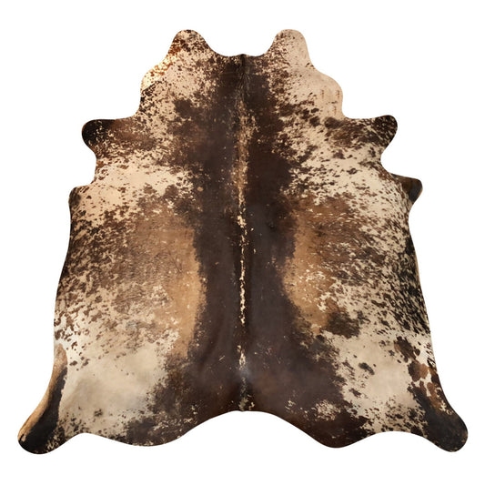 Natural Brazilian Cowhide Rug -  Espresso, Beige & Caramel