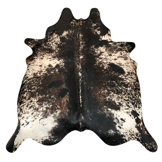 Natural Brazilian Cowhide Rug -  Espresso & Ivory