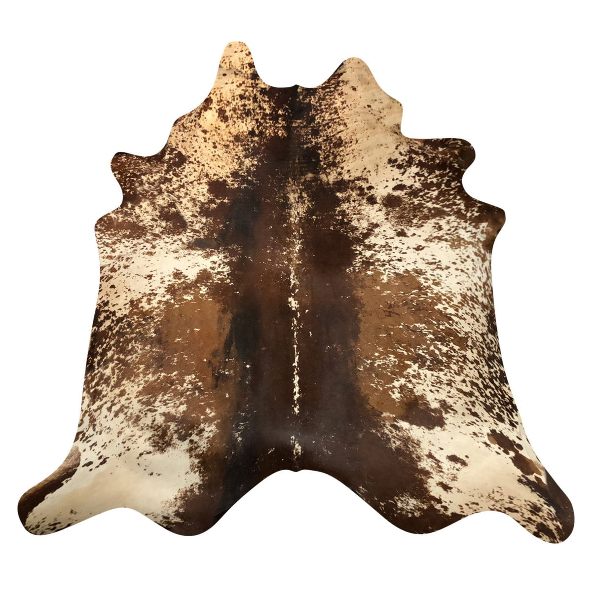 Natural Brazilian Cowhide Rug -  Chocolate, Beige & Mocha