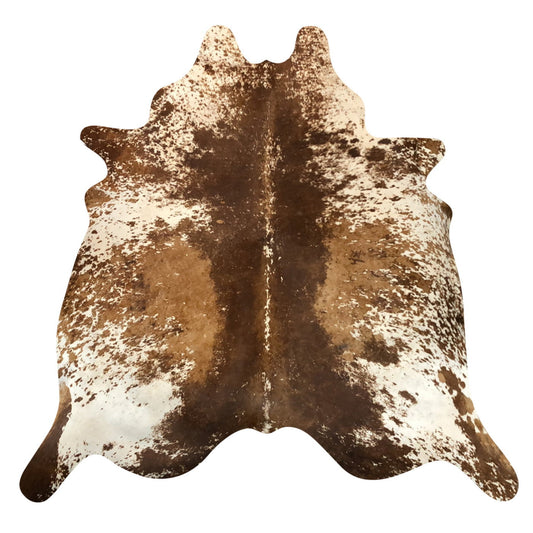Natural Brazilian Cowhide Rug -  Chocolate, Ivory & Caramel