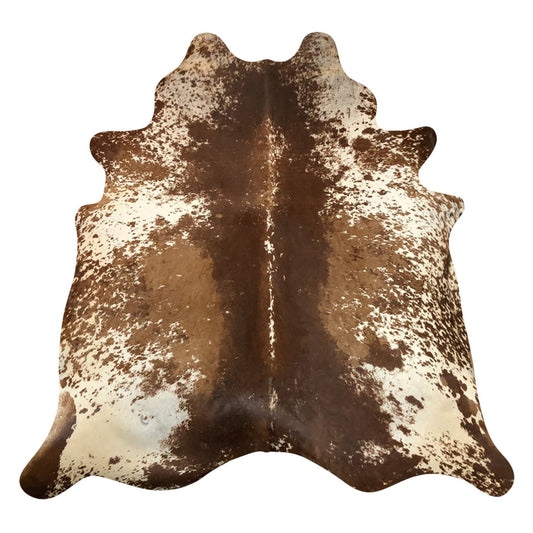 Natural Brazilian Cowhide Rug -  Chocolate, Ivory & Caramel