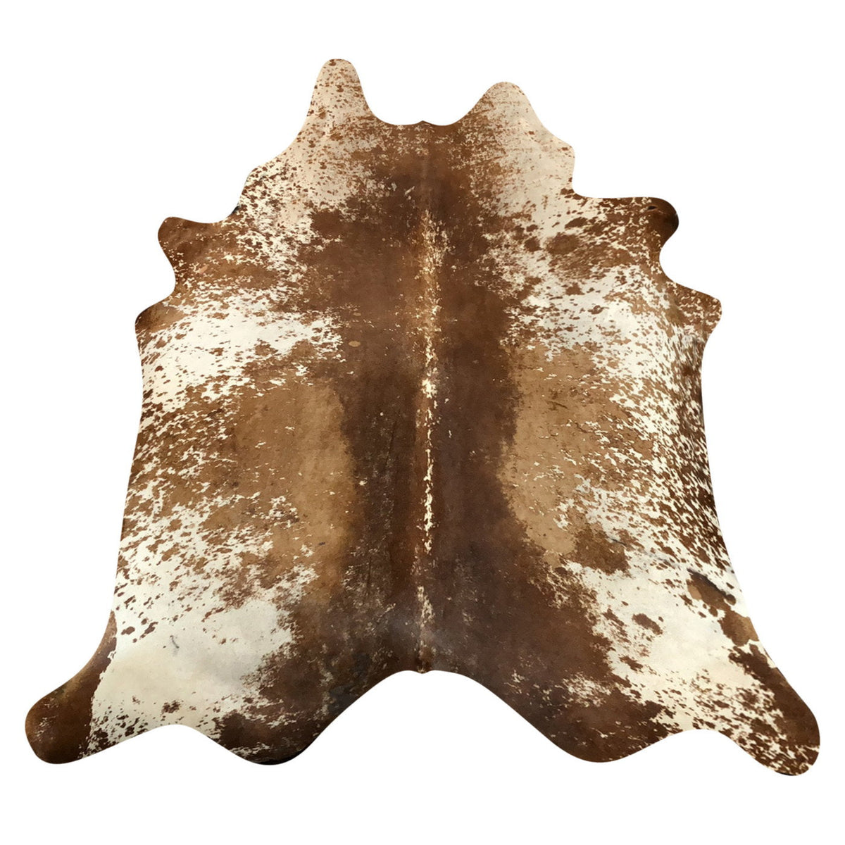 Natural Brazilian Cowhide Rug -  Chocolate, Ivory & Caramel