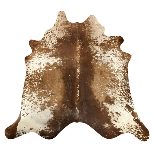 Natural Brazilian Cowhide Rug -  Chocolate, Ivory & Caramel