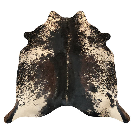 Natural Brazilian Cowhide Rug -  Espresso & Ivory