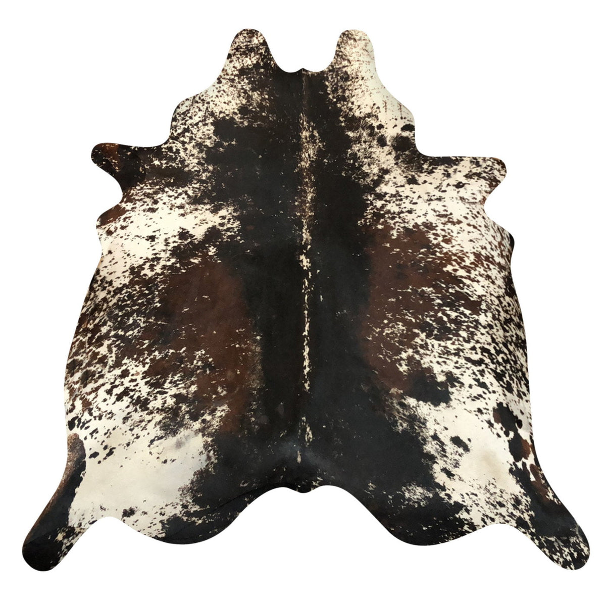 Natural Brazilian Cowhide Rug -  Espresso, Ivory & Chocolate