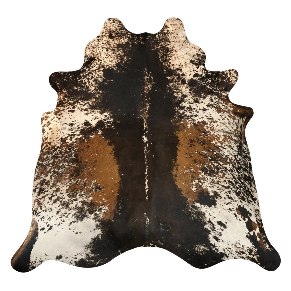 Natural Brazilian Cowhide Rug -  Espresso, Ivory & Mocha
