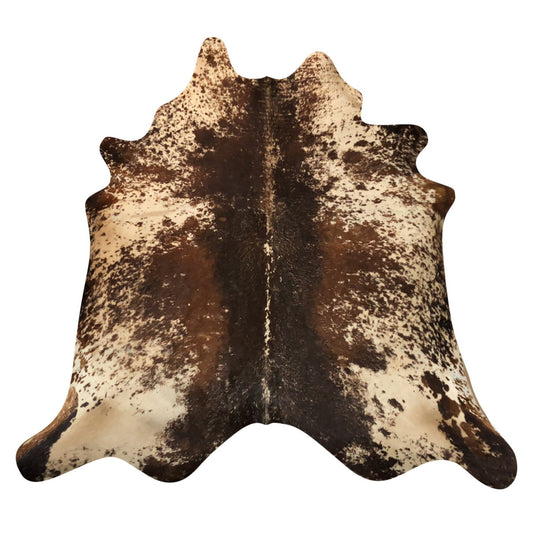 Natural Brazilian Cowhide Rug -  Espresso, Ivory & Chocolate