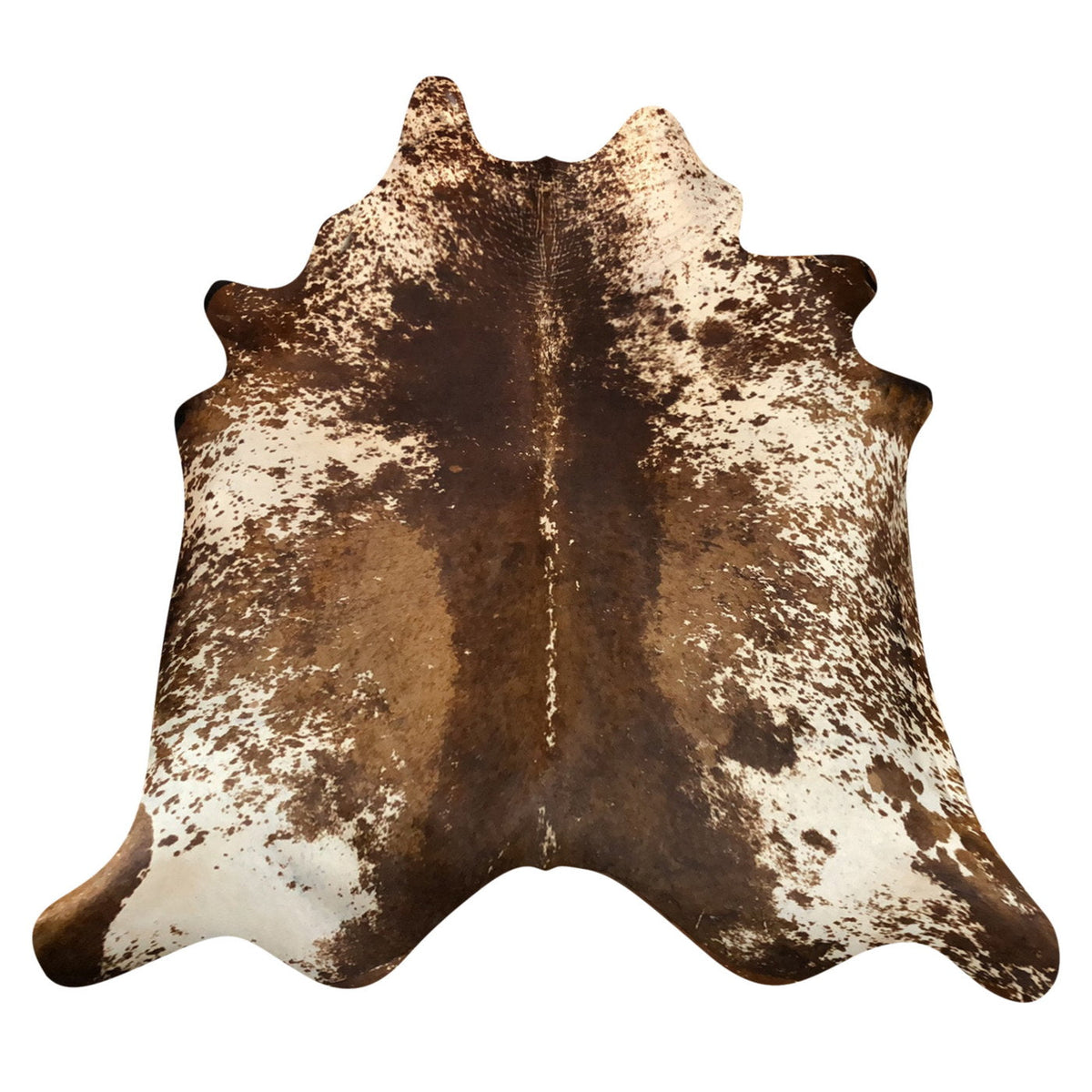 Natural Brazilian Cowhide Rug -  Chocolate, Ivory & Caramel